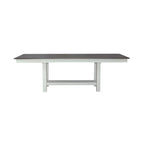 Carbon Gray & White Trestle Dining Table Set, Ladder Back Chairs, Seats 4–6