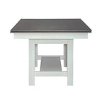 Carbon Gray & White Trestle Dining Table Set, Ladder Back Chairs, Seats 4–6