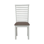 Carbon Gray & White Trestle Dining Table Set, Ladder Back Chairs, Seats 4–6