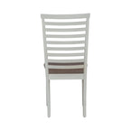 Carbon Gray & White Trestle Dining Table Set, Ladder Back Chairs, Seats 4–6