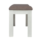 Carbon Gray & White Trestle Dining Table Set, Ladder Back Chairs, Seats 4–6