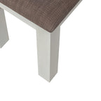 Carbon Gray & White Trestle Dining Table Set, Ladder Back Chairs, Seats 4–6