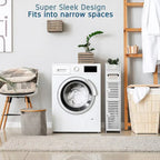 Black / White Floor-Standing Bathroom Storage Cabinet, 1-Person Use, with Toilet Paper Dispenser