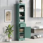 Tall Bathroom Cabinet, Freestanding Storage Cabinet with Drawer& Adjustable Shelf