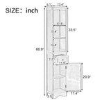 Tall Bathroom Cabinet, Freestanding Storage Cabinet with Drawer& Adjustable Shelf