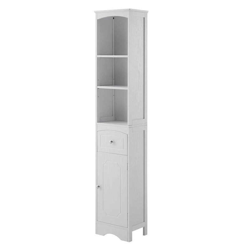 Tall Bathroom Cabinet, Freestanding Storage Cabinet with Drawer& Adjustable Shelf
