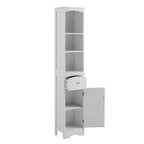 Tall Bathroom Cabinet, Freestanding Storage Cabinet with Drawer& Adjustable Shelf