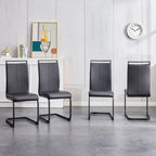 Brown Rectangular Dining Table with 4 Chairs, Modern Style