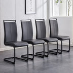Brown Rectangular Dining Table with 4 Chairs, Modern Style