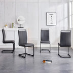 Brown Rectangular Dining Table with 4 Chairs, Modern Style