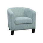 Multi-Color Faux Leather & Fabric Barrel Accent Chair – Single Seat