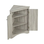 Triangle Corner Shelf Cabinet – Oak / Marble / Black / Blue / Grey / White, Open Style, Single