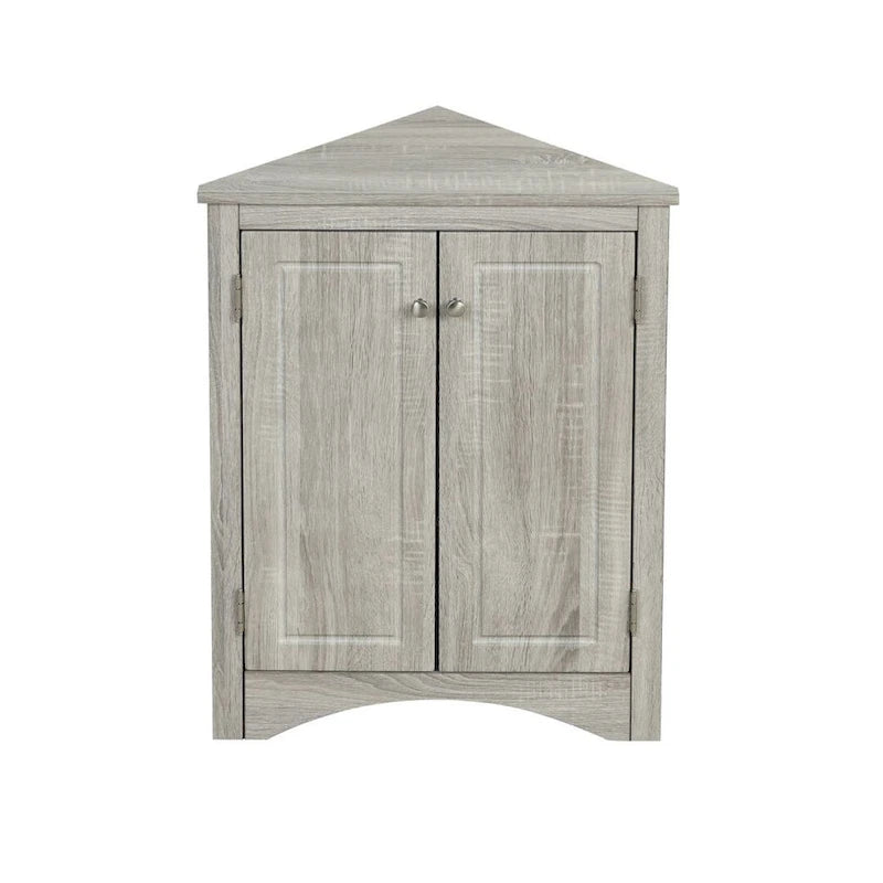 Triangle Corner Shelf Cabinet – Oak / Marble / Black / Blue / Grey / White, Open Style, Single