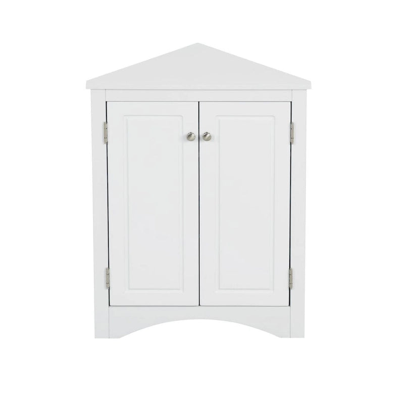 Triangle Corner Shelf Cabinet – Oak / Marble / Black / Blue / Grey / White, Open Style, Single