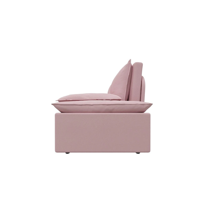 Pink Velvet 3-in-1 Pull-Out Queen Sofa Bed, 2-Person