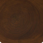 Brown Round Albizia Wood Side Table, Geometric Style, Single Use