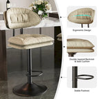 Swivel Counter Bar Stool with Back & Footrest, Set of 2, Multiple Colors