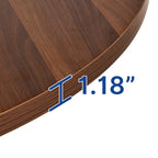 Brown/Black & White/Gold Faux Marble Round Dining Table, Seats 4–6