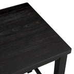 Black & Beige Counter Height Dining Set for 5 (1 Table + 4 Chairs)