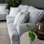 Grey Cord-Textured 2-Piece Sofa and Loveseat Set for 2–3 Seaters
