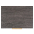 Oak/Black 2-Drawer Nightstand with Metal Legs